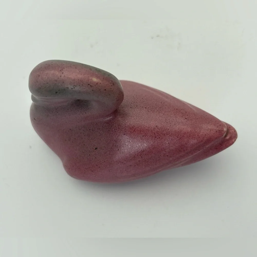 Vintage Pink Ceramic Small Swan Figurine